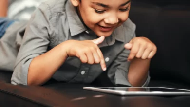 A student using Diksha App