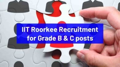 IIT Roorkee Recruitment 2023 for Grade B & C posts