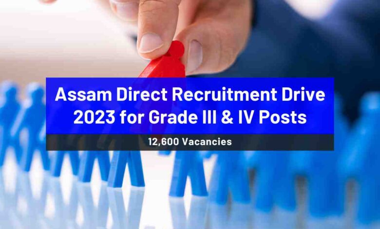 Assam Direct Recruitment Drive 2023: Apply now for 12,600 Grade III and Grade IV vacancies - Bohikitap Assam Direct Recruitment Drive 2023 for Grade III & IV Posts