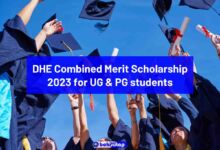 DHE Combined Merit Scholarship 2023 for UG & PG students