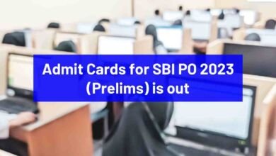 SBI PO Admit Card 2023 for Prelims is out