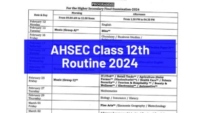 Assam HS Routine 2024