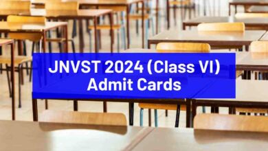 JNVST 2024 Admit cards