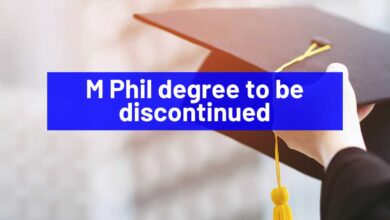 M Phil degree to be discontinued