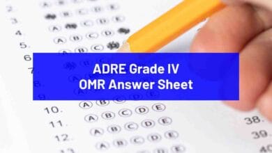 ADRE Grade IV - OMR Answer Sheet