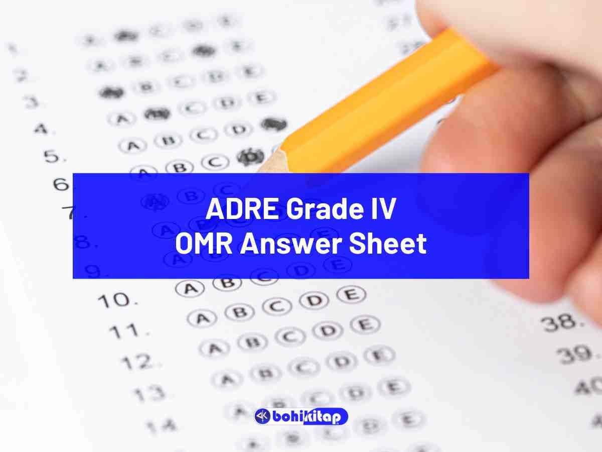 ADRE Grade IV - OMR Answer Sheet