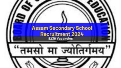 Assam Secondary School Recruitment 2024