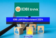 IDBI JAM Recruitment 2024 begins