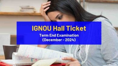 IGNOU Hall Ticket - TEE Dec 2024