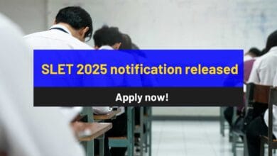 SLET 2025 notification released