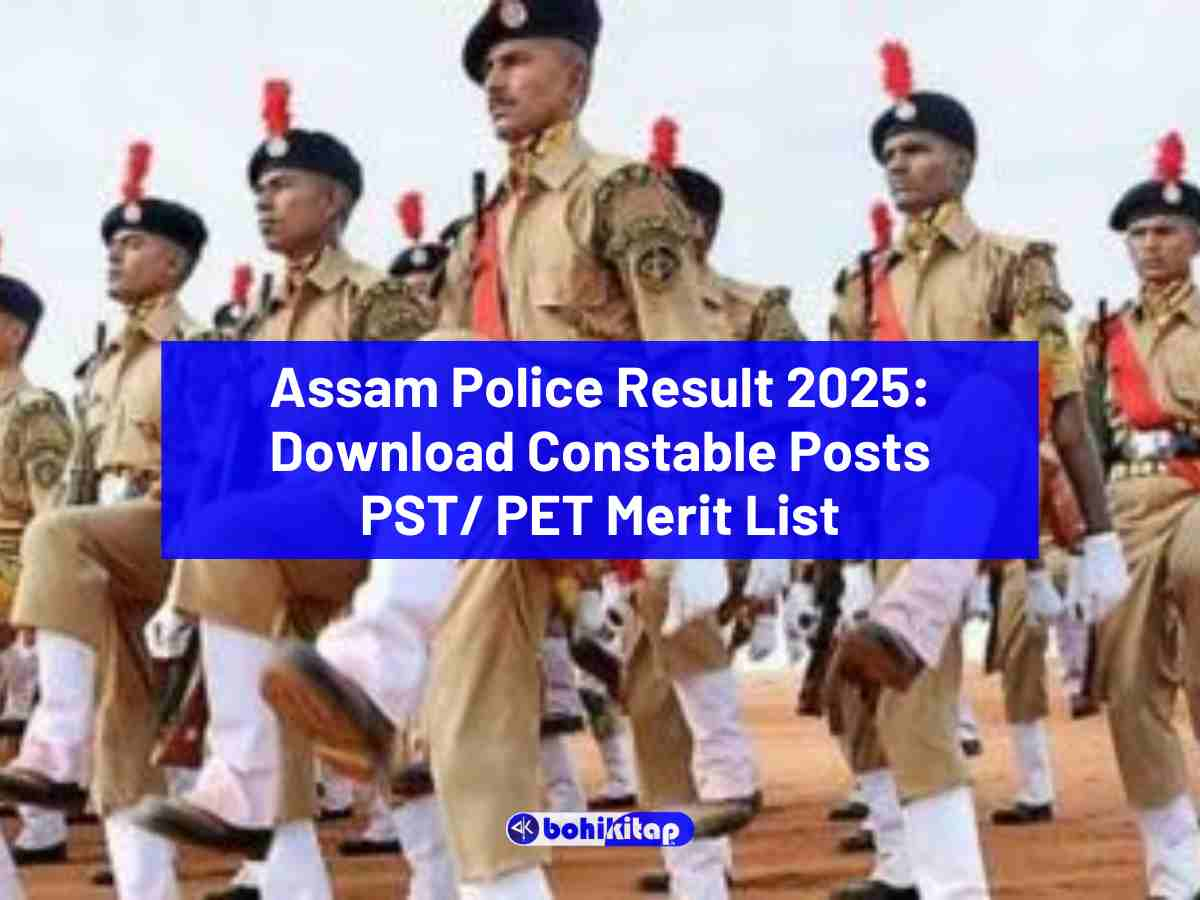 Assam Police Result 2025 Download Constable Posts PST PET Merit List