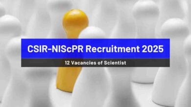 CSIR-NIScPR Recruitment 2025