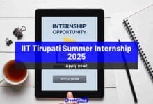 IIT Tirupati Summer Internship 2025