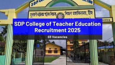 SDP College of Teacher Education Recruitment 2025