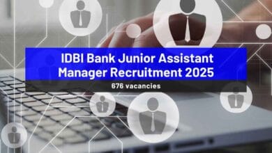 IDBI Bank Junior Assistant Manager Recruitment 2025