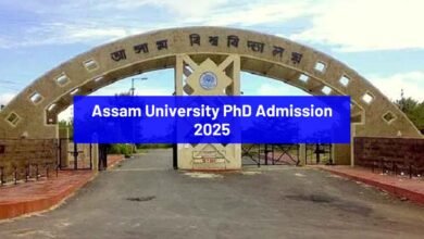 Assam University PhD Admission 2025