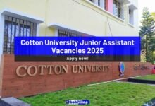 Cotton University Junior Assistant Vacancies 2025