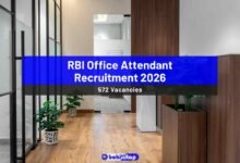 RBI Office Attendant Recruitment 2026