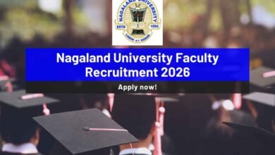 Nagaland University Faculty Recruitment 2026