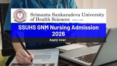 SSUHS GNM Nursing Admission 2026