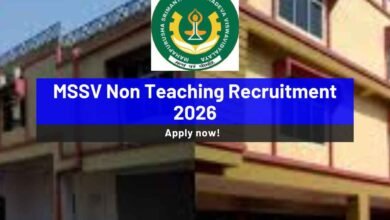 MSSV Non Teaching Recruitment 2026
