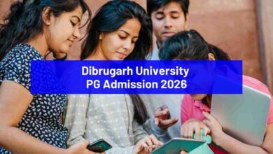 Dibrugarh University PG Admission 2026