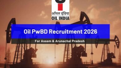 Oil PwBD Recruitment 2026
