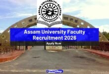 Assam University Faculty Recruitment 2026