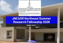 JNCASR Northeast Summer Research Fellowship 2026