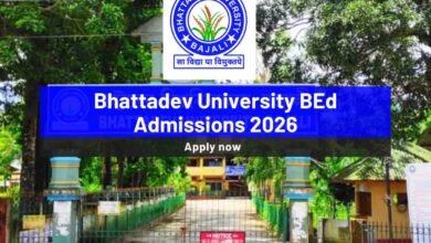 Bhattadev University BEd Admissions 2026