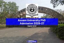 Assam University PhD admission 2026