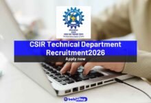 CSIR Technical Department Recruitment 2026