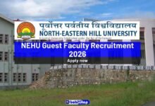 NEHU Guest Faculty Recruitment 2026