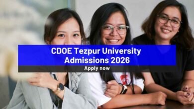CDOE Tezpur University Admissions 2026
