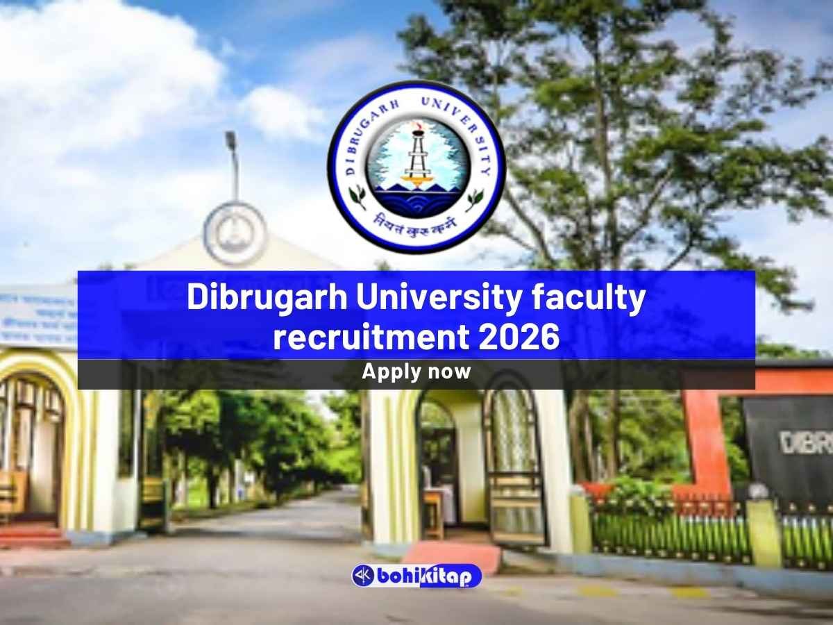 Dibrugarh University faculty recruitment 2026