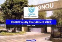 IGNOU Faculty Recruitment 2026