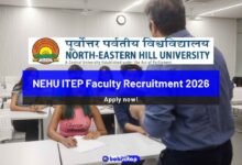 NEHU ITEP Faculty Recruitment 2026