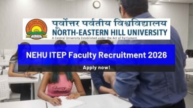 NEHU ITEP Faculty Recruitment 2026