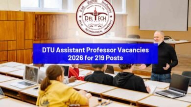 DTU Assistant Professor Vacancies 2026: Apply now for 219 Posts